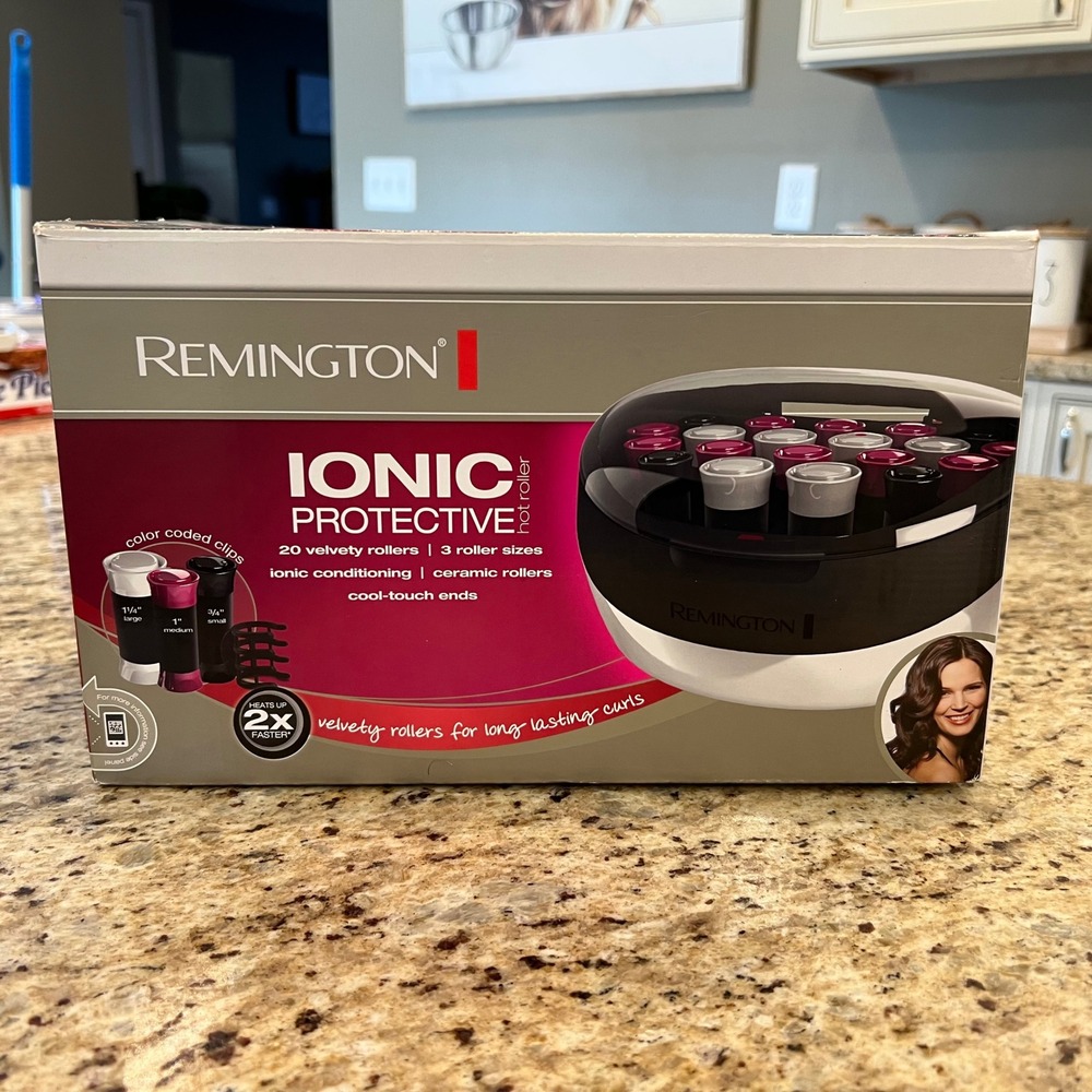 Remington Ionic Protective Hot Roller Set 20 Ceramic Rollers H5600H Pink White